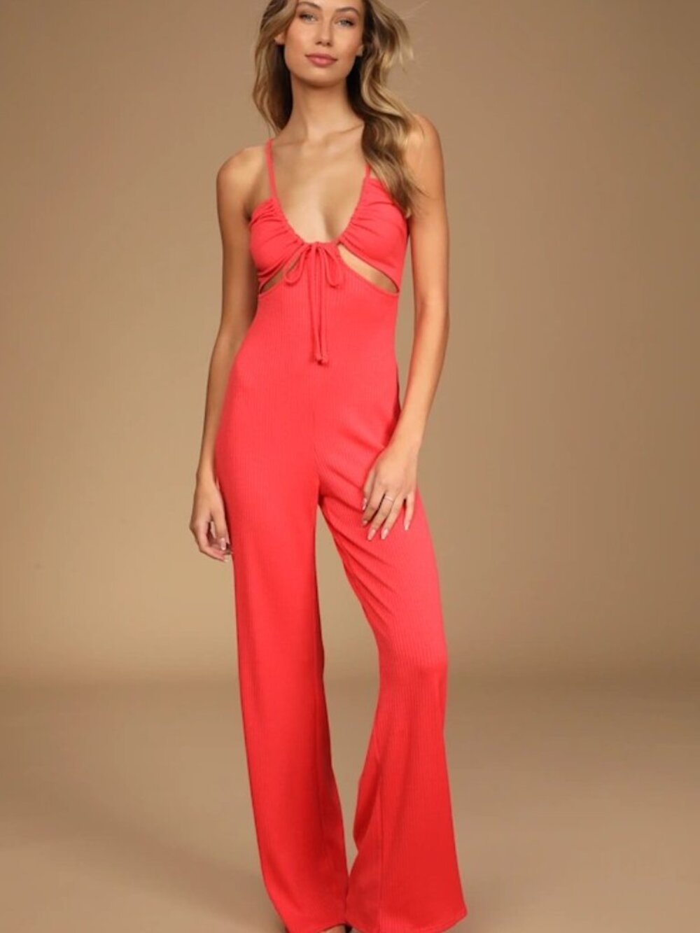 NWT Lulus Laid Back Vibes Jumpsuit Size M